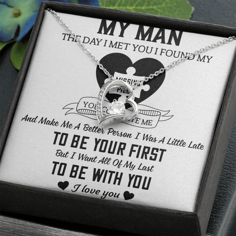 To My Man Forever Love Necklace