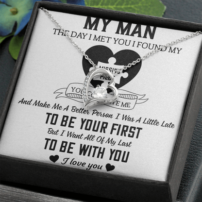 To My Man Forever Love Necklace