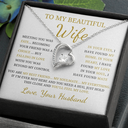 To My Beautiful Wife  Forever Love Necklace