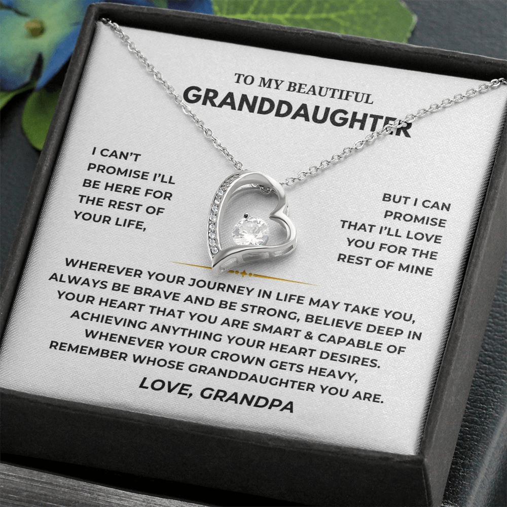 To My Granddaughter  Forever Love Necklace
