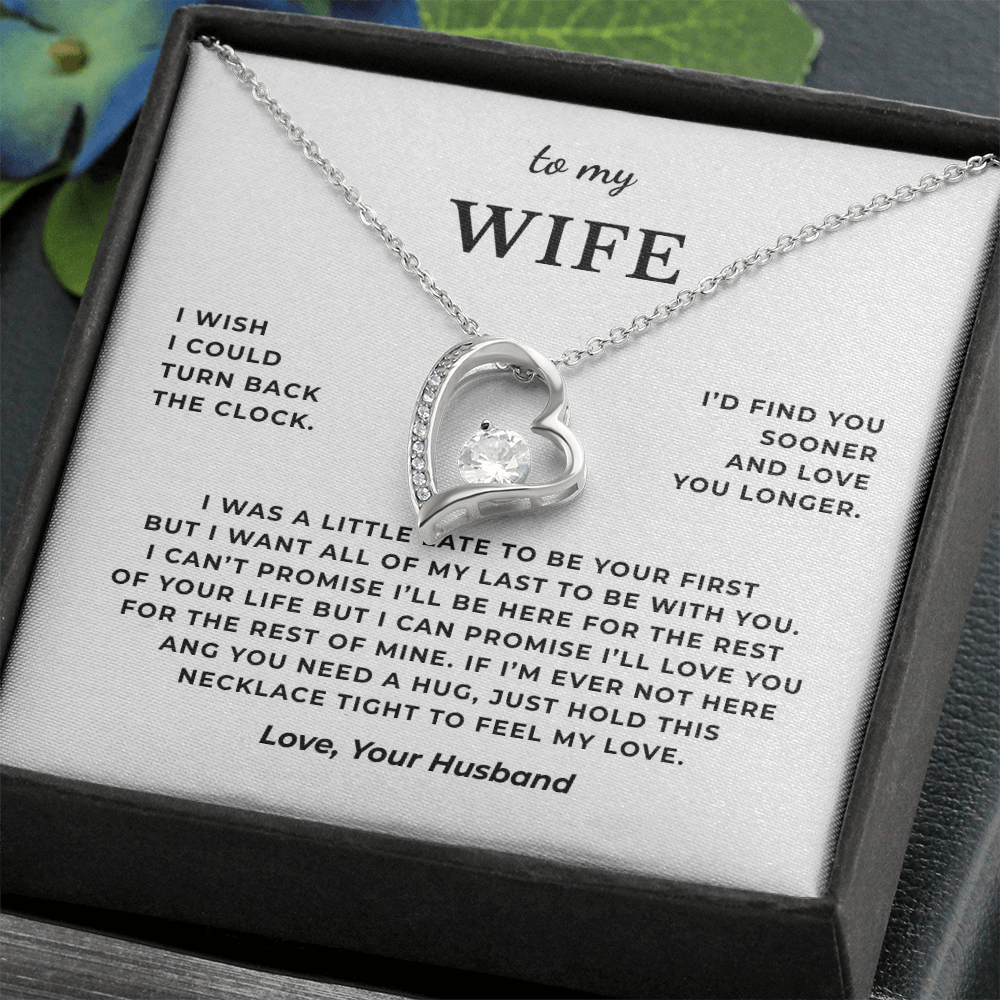 To My Wife Interlocking Hearts Necklace