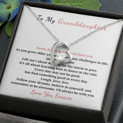 To My Granddaughter  Forever Love Necklace