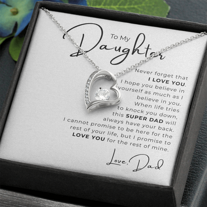 To My Daughter  Forever Love Necklace