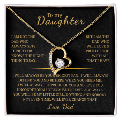 To My Daughter  Forever Love Necklace