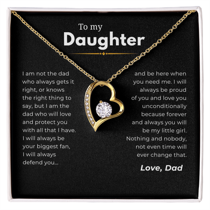 To My Daughter Interlocking Hearts Necklace