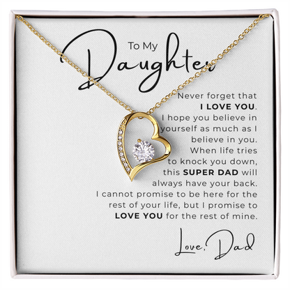To My Daughter  Forever Love Necklace