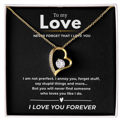 To My Love  Forever Love Necklace