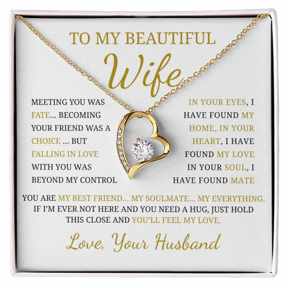 To My Beautiful Wife  Forever Love Necklace