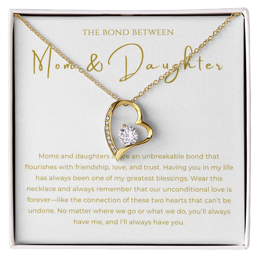 Mom & Daughter Interlocking Hearts Necklace