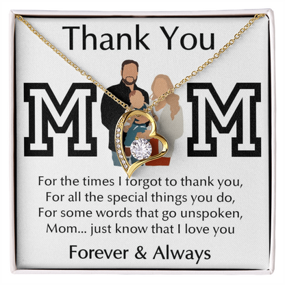 Thank You Mom Forever Love Necklace