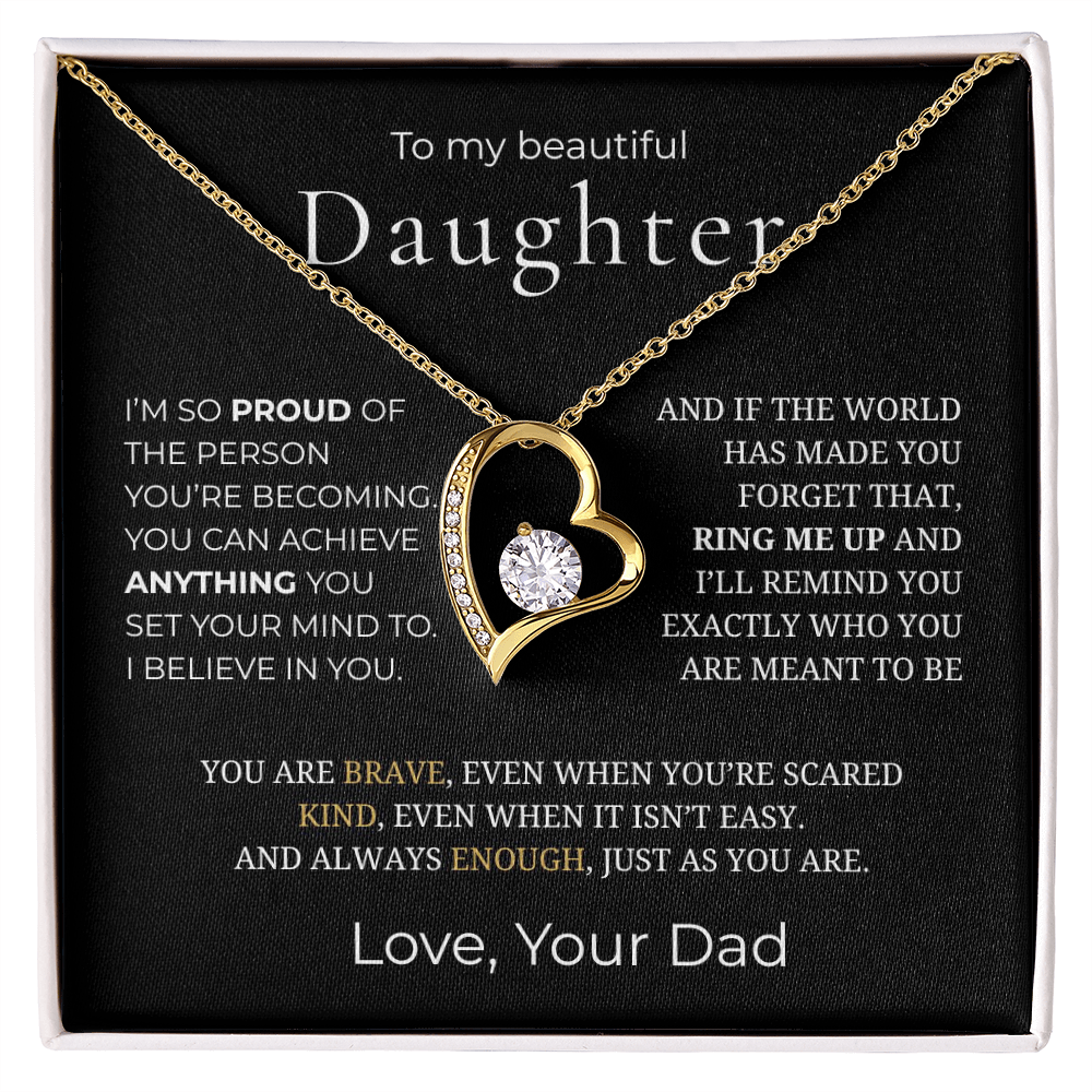 To My Daughter  Forever Love Necklace