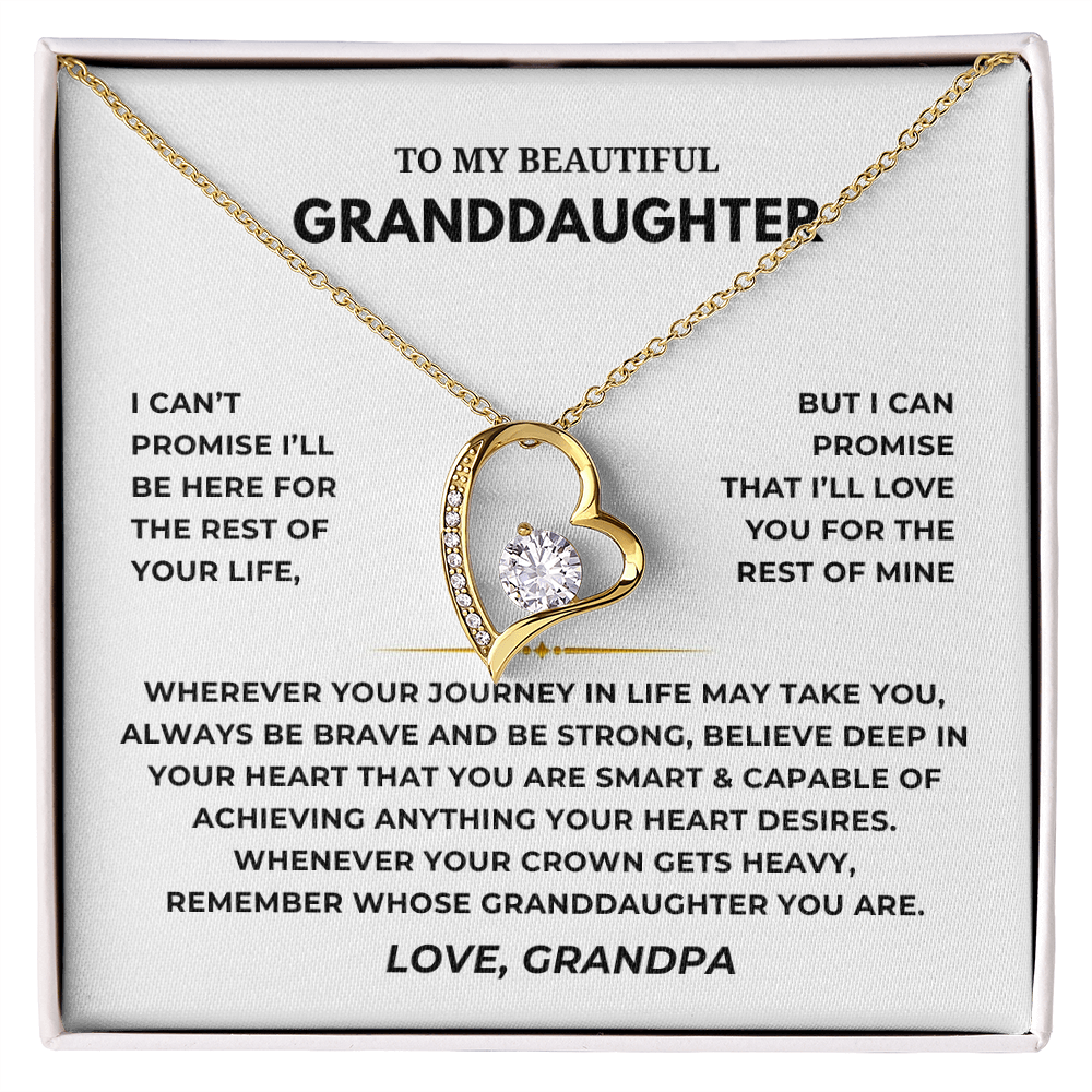 To My Granddaughter  Forever Love Necklace