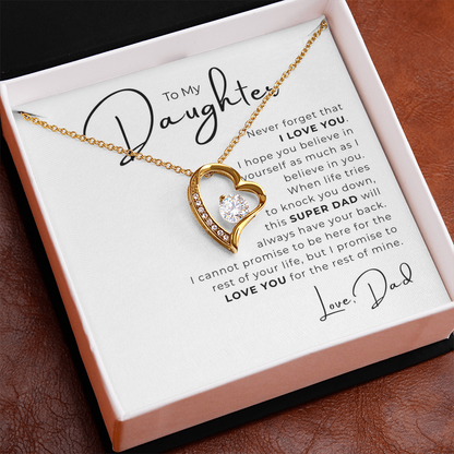 To My Daughter  Forever Love Necklace