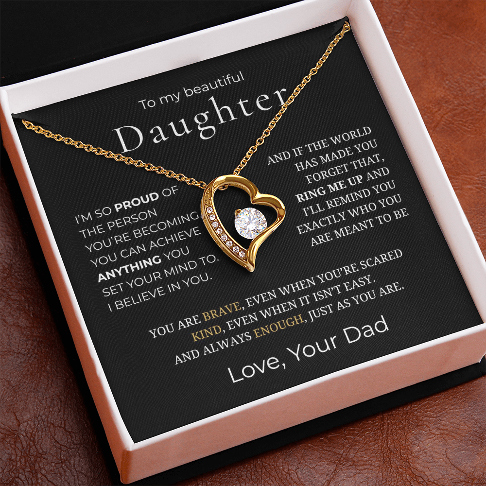 To My Daughter  Forever Love Necklace
