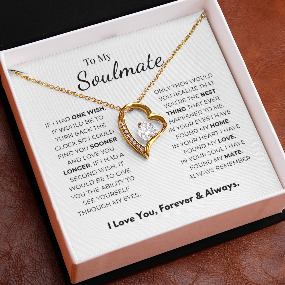 To My Soulmate  Forever Love Necklace