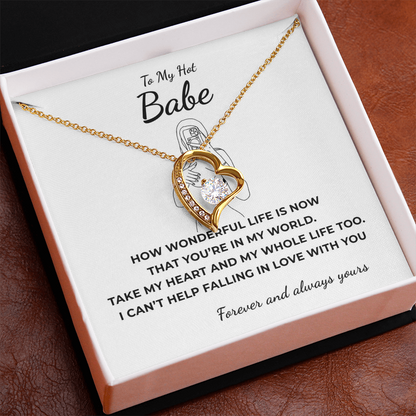 To My Hot Babe Forever Love Necklace