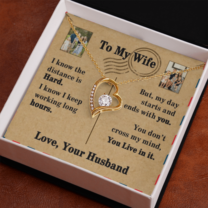 To My Wife Forever Love Necklace With 2 Photos