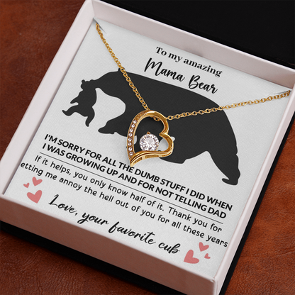 Mama Bear Forever Love Necklace