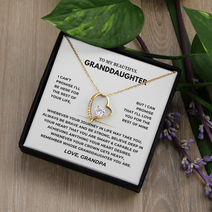 To My Granddaughter  Forever Love Necklace