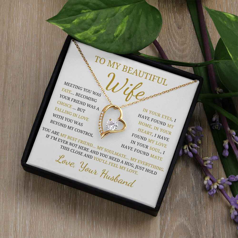 To My Beautiful Wife  Forever Love Necklace