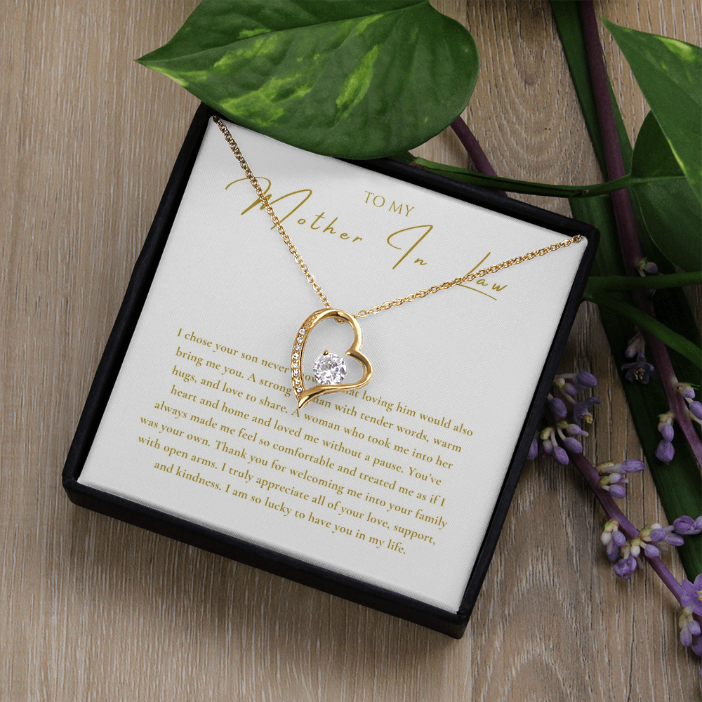 To My Mother In Law Interlocking Hearts Necklace
