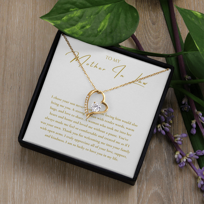 To My Mother In Law Interlocking Hearts Necklace