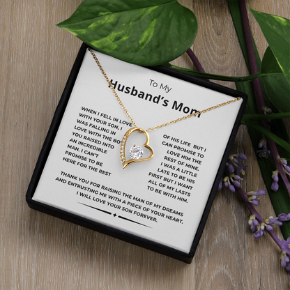 To My Husband's Mom Forever Love Necklace