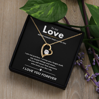 To My Love  Forever Love Necklace