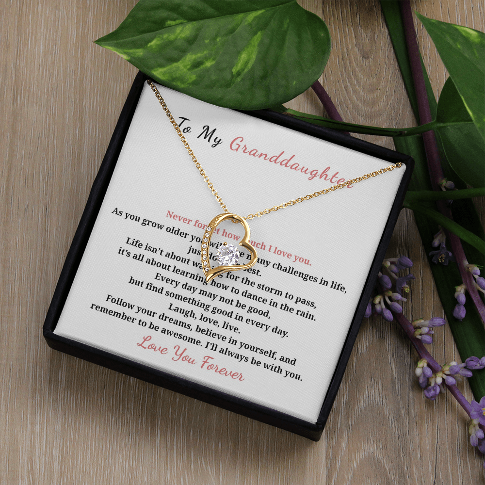To My Granddaughter  Forever Love Necklace
