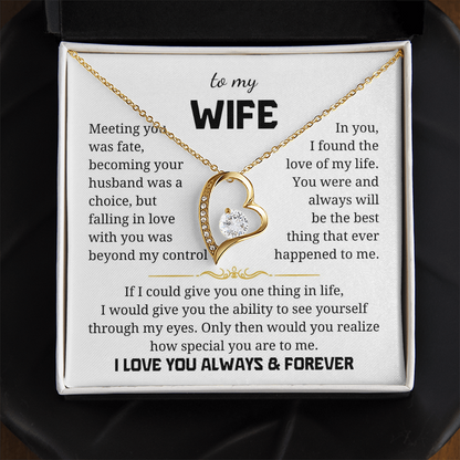 To My Wife  Forever Love Necklace