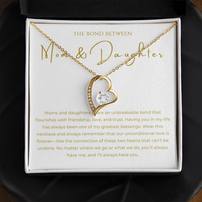 Mom & Daughter Interlocking Hearts Necklace