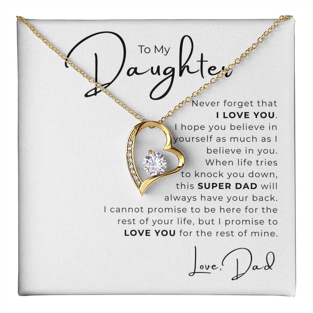 To My Daughter  Forever Love Necklace