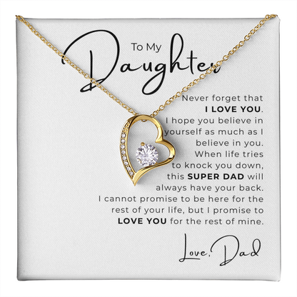To My Daughter  Forever Love Necklace