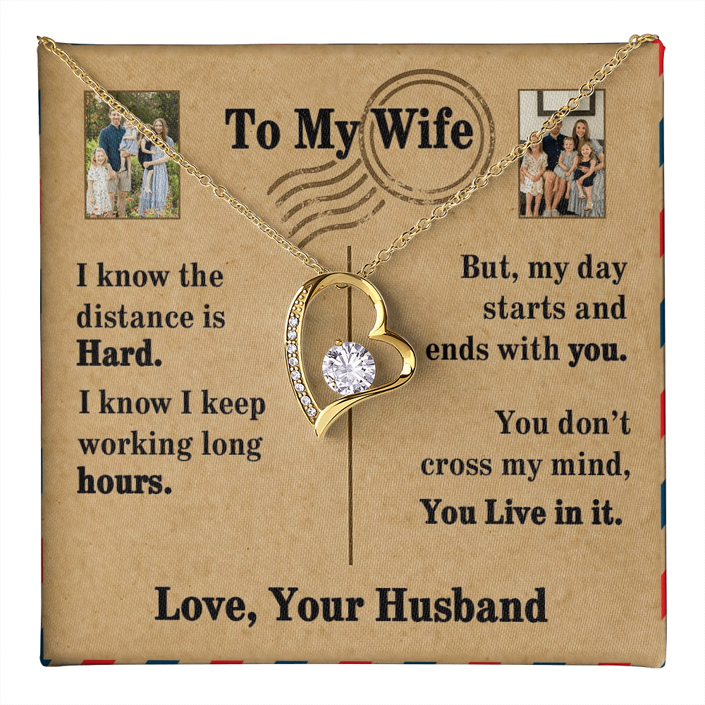 To My Wife Forever Love Necklace With 2 Photos