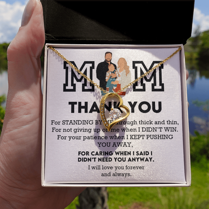Mom Thank You Forever Love Necklace