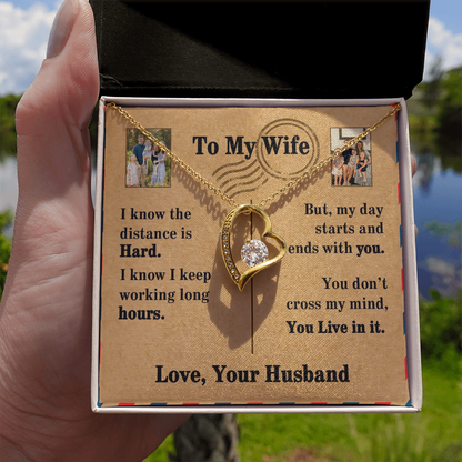 To My Wife Forever Love Necklace With 2 Photos