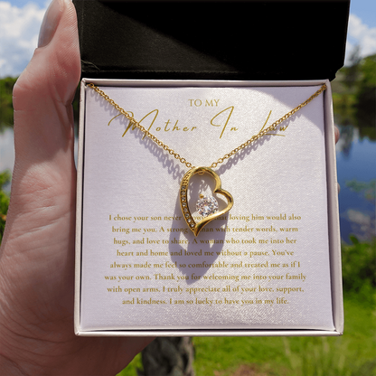 To My Mother In Law Interlocking Hearts Necklace