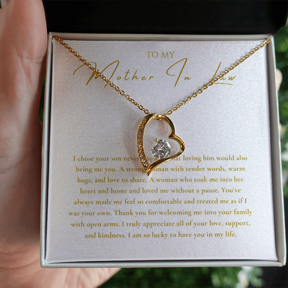 To My Mother In Law Interlocking Hearts Necklace