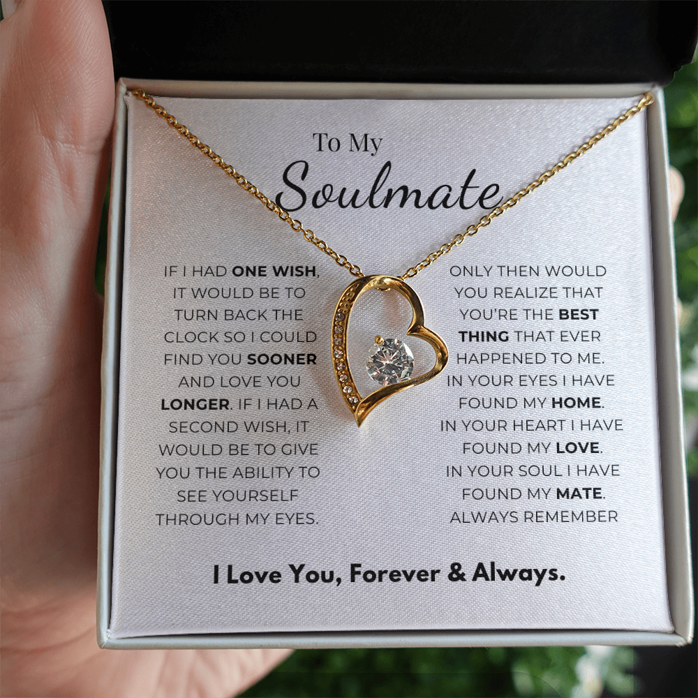 To My Soulmate  Forever Love Necklace