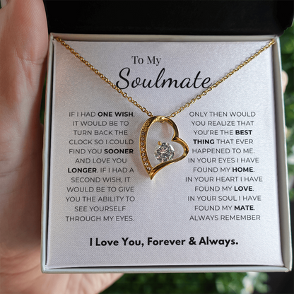 To My Soulmate  Forever Love Necklace