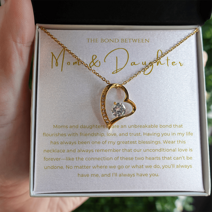 Mom & Daughter Interlocking Hearts Necklace