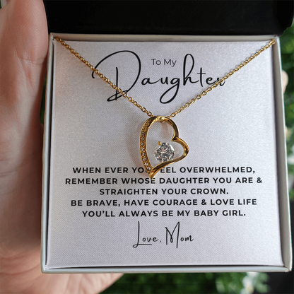 To My Daughter  Forever Love Necklace