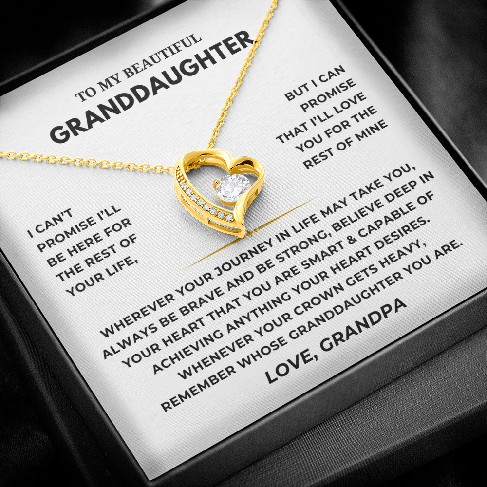 To My Granddaughter  Forever Love Necklace