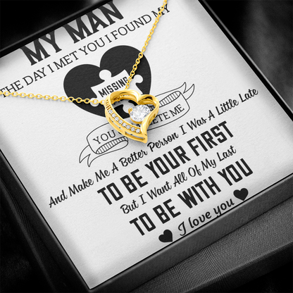 To My Man Forever Love Necklace