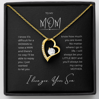 To My Mom Interlocking Hearts Necklace
