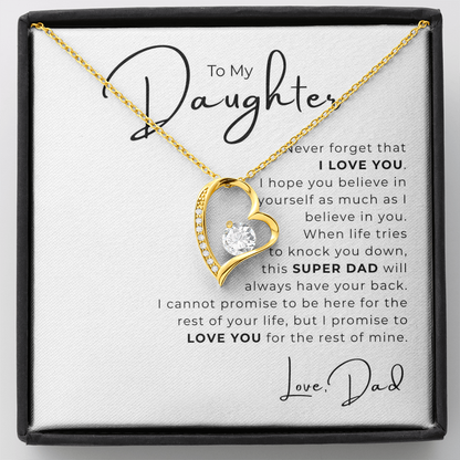 To My Daughter  Forever Love Necklace