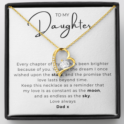 To My Daughter  Forever Love Necklace