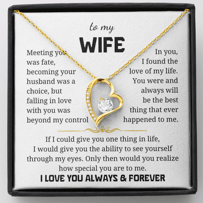 To My Wife  Forever Love Necklace