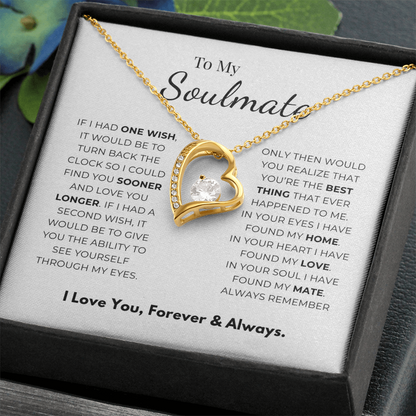 To My Soulmate  Forever Love Necklace