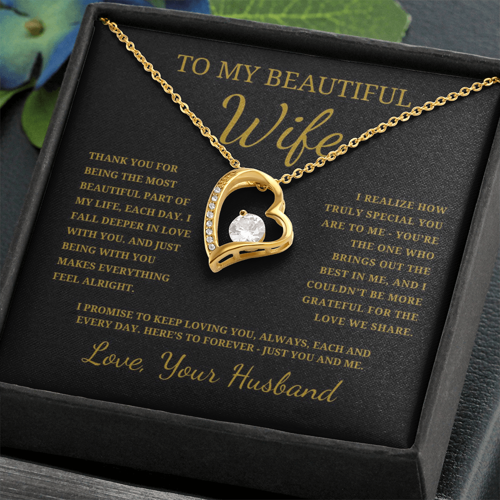 To My Beautiful Wife  Forever Love Necklace